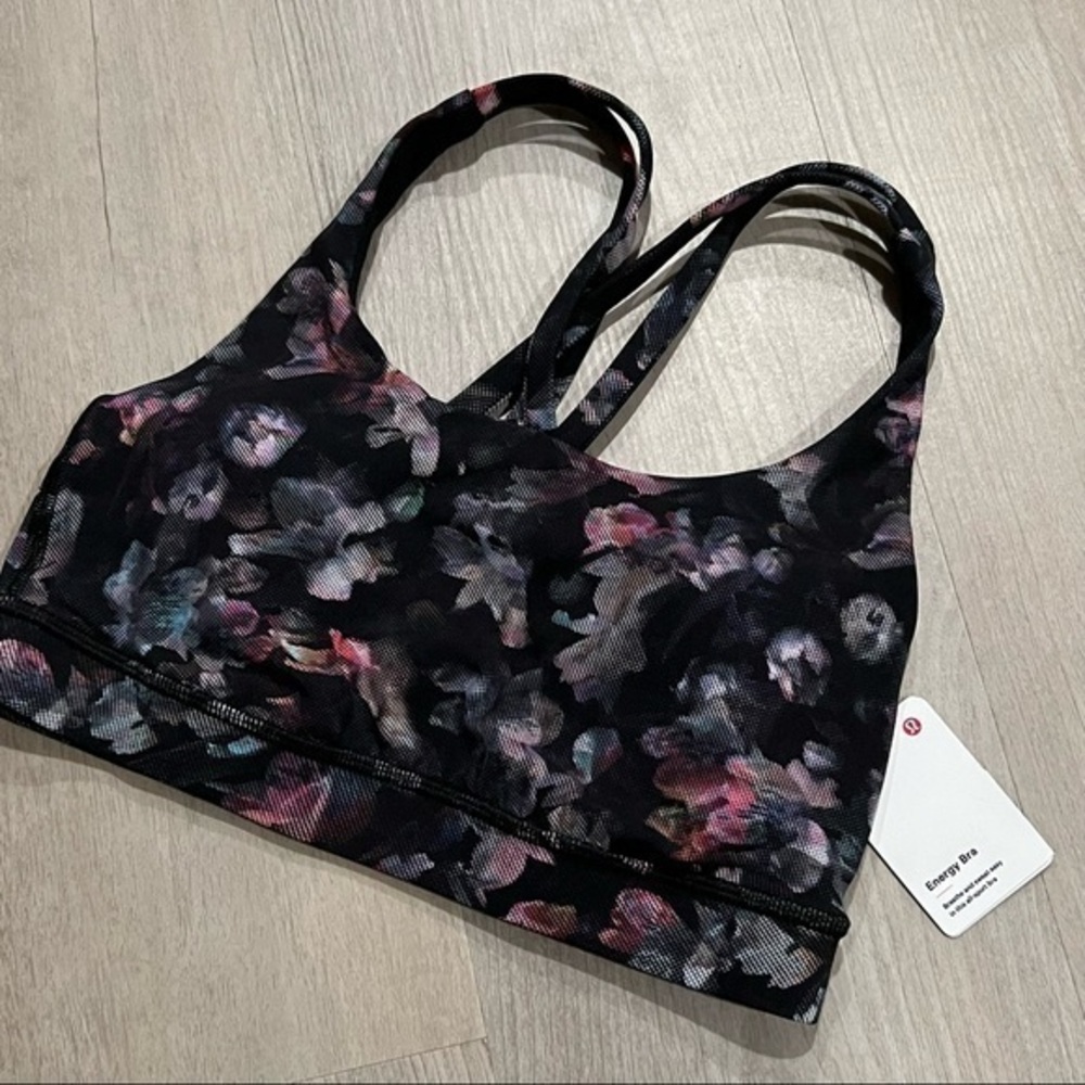 NWT Lululemon Energy Bra, Activate Multi Floral, size 4
